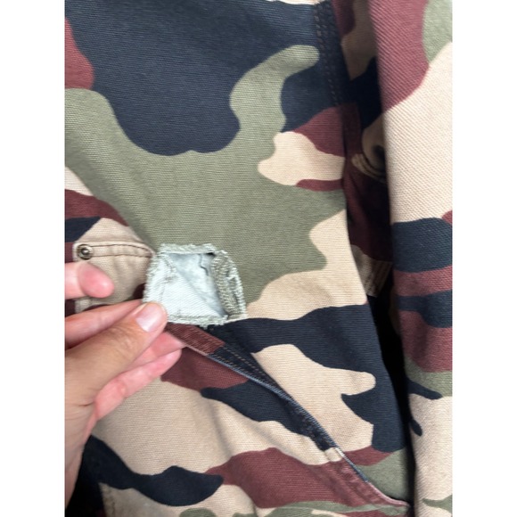 Walls Blizzard Pruf Camo Work Jacket Youth XL Hooded Insulated Canvas W35080WGW - Picture 3 of 11